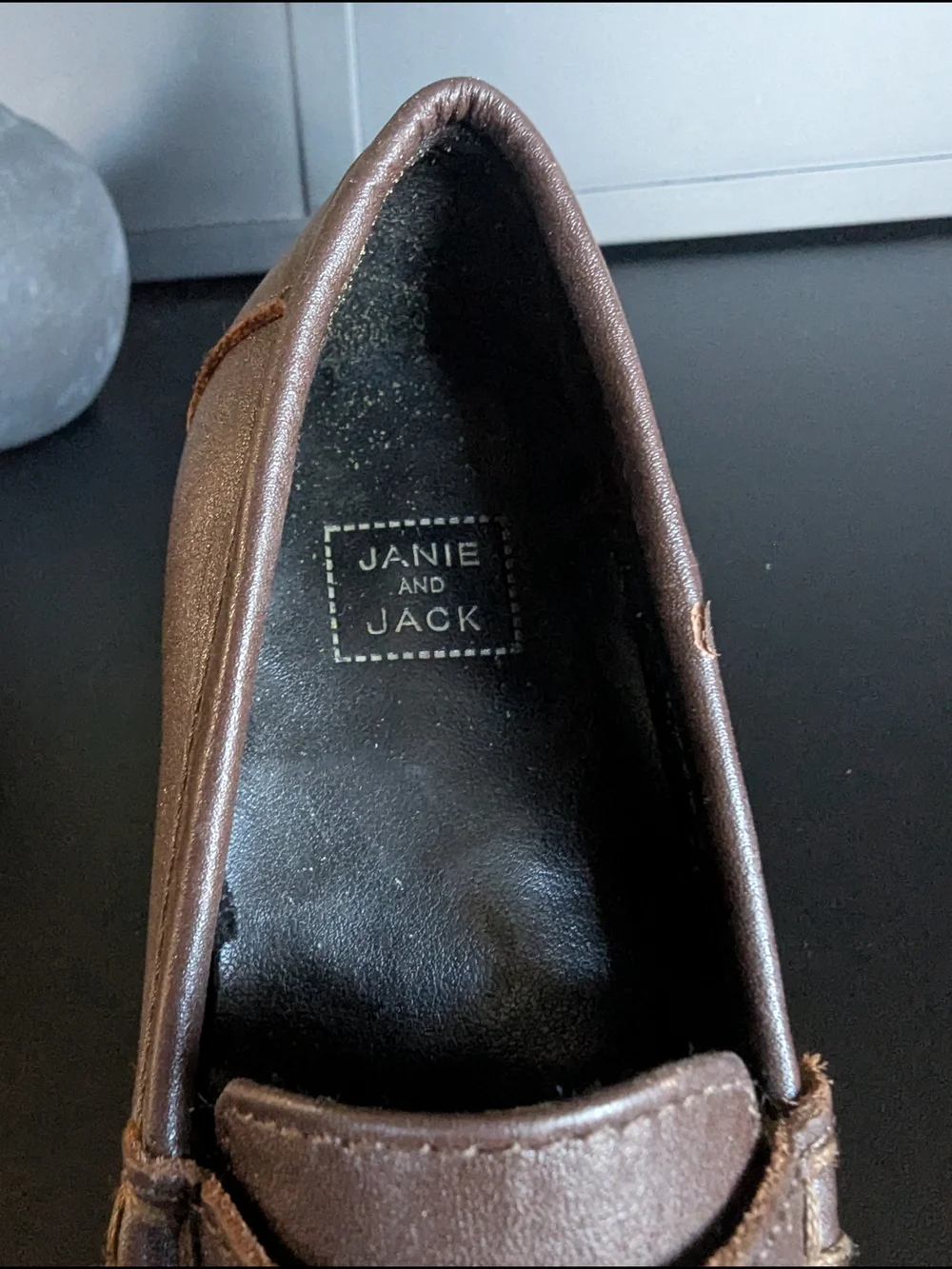 Janie and Jack Brown Leather Loafer
